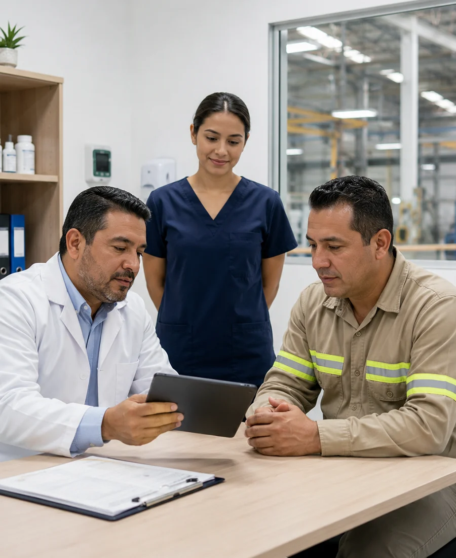 Seguimiento del programa de salud ocupacional junto con la plantilla médica de DH&S