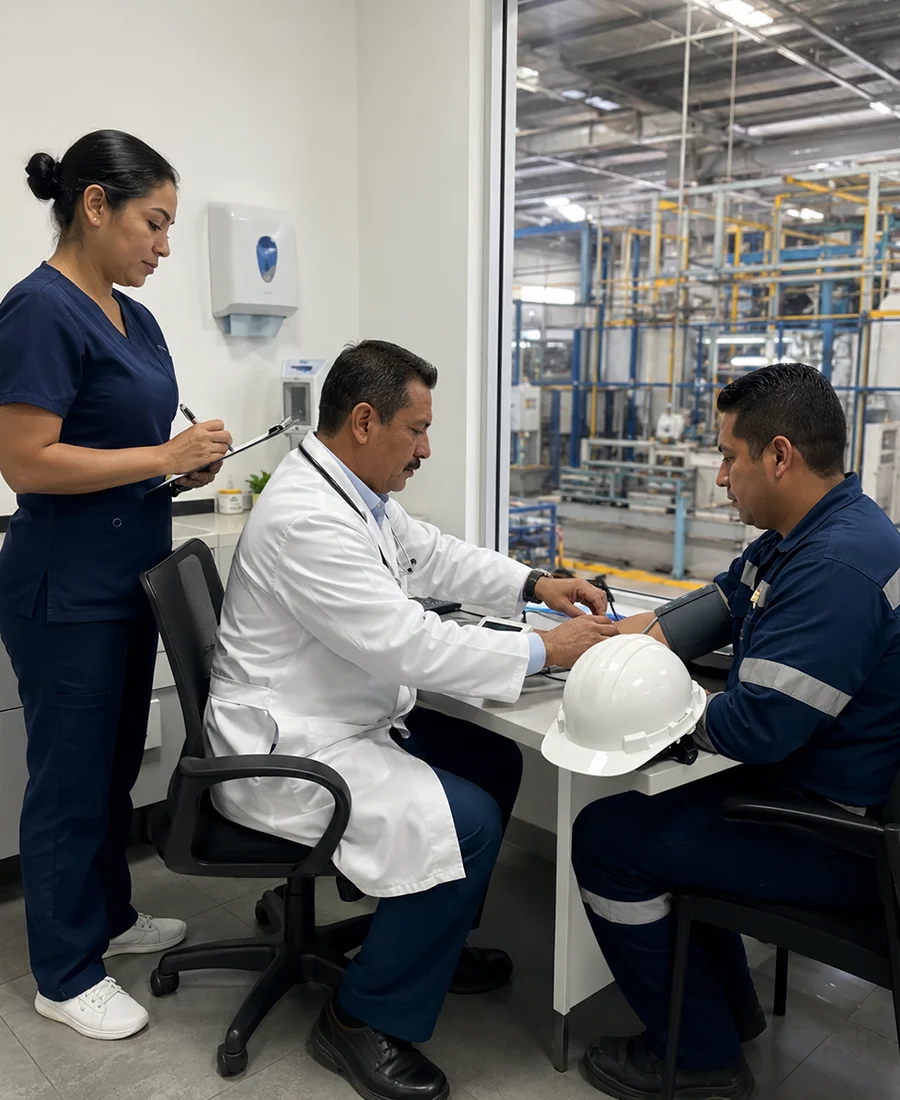 Médicos en sitio