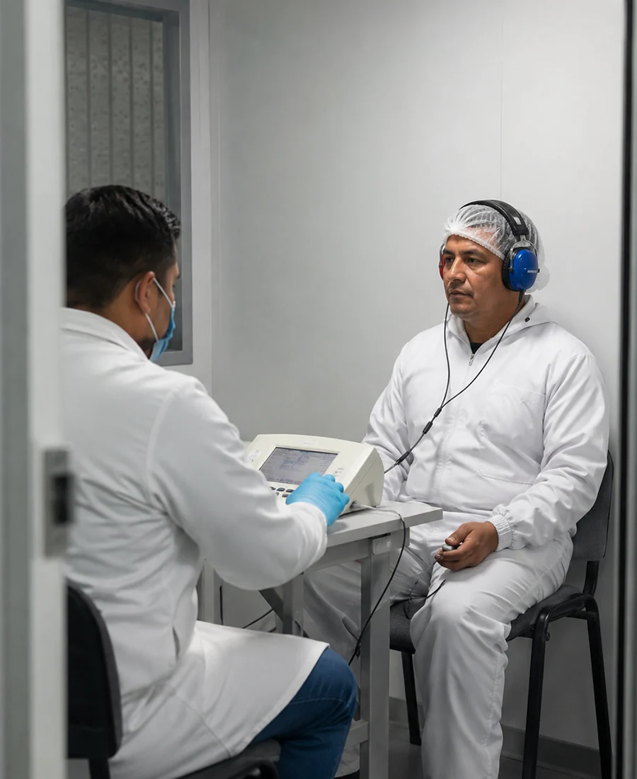 Audiometría o espirometría según la exposición